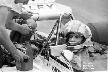 Mike Hailwood, Yardley McLaren M23, Brands Hatch, British Grand Prix 1974.
