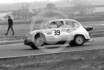 Ab Goedemans, SRT Holland Fiat Abarth 1000 Berlina, Thruxton Easter Monday meeting 1968.
