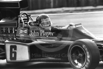 Jacky Ickx, John Player Special Lotus 72E, Brands Hatch, Race of Champions 1975.
