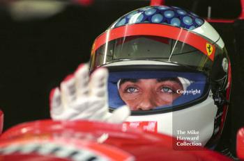 Jean Alesi, Ferrari 412T, Silverstone, British Grand Prix 1995.
