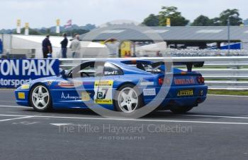 Robin Ward in a Ferrari F355 at Oulton Park during the Pirelli Ferrari Maranello Challenge, August 2012.
