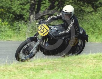 Alan Morgan, 498 Norton Inter, Hagley and District Light Car Club meeting, Loton Park Hill Climb, July 2000.