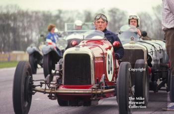 A Stirling, Norris Special, with J Howell, Sunbeam, VSCC meeting, May 1979, Donington Park.
