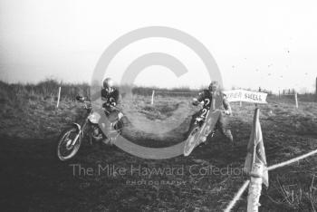 Motorcycle scramblers, motorcycle scramble at Spout Farm, Malinslee, Telford, Shropshire between 1962-1965