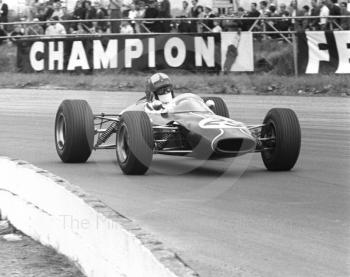 Charles Lucas winning the F3 race in a Lotus 41, Silverstone, British Grand Prix meeting, 1967.

