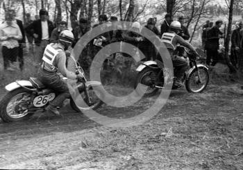 B Hartleman, BSA, Holland, R Boom, Lindstrom, Holland, 1964 Motocross des Nations, Hawkstone Park.