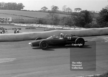 Richard Attwood, MRP Lola T54 Cosworth, Mallory Park, May 1964.
