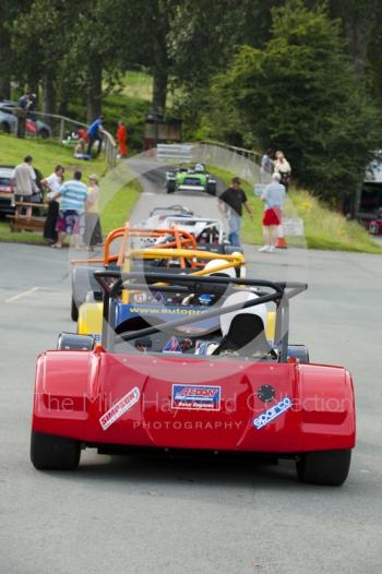 In the paddock, Hagley and District Light Car Club meeting, Loton Park Hill Climb, August 2012.