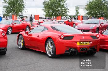 Ferrari Owner's Club enclosure at the 2016 Silverstone Classic.
