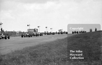 A train of Formula 3 cars, Silverstone, British Grand Prix meeting 1967.
