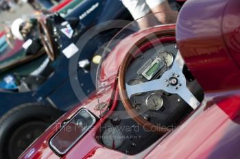 Maserati sports car cockpit, Silverstone Classic, 2010