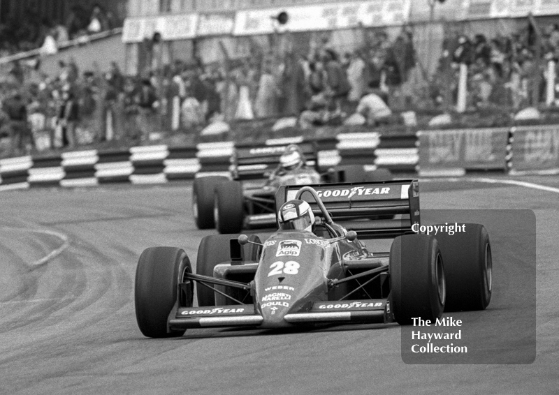 Stefan Johansson, Ferrari 156, Paddock Bend, 1985 European Grand Prix, Brands Hatch
