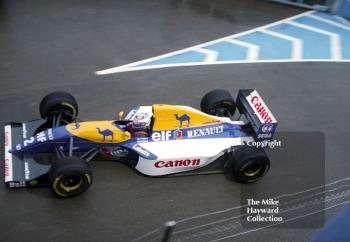 Alain Prost, Williams FW15C, Donington Park, European Grand Prix 1993.
