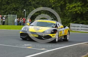 Simon Bartholomew in a Ferrari F360 at Oulton Park during the Pirelli Ferrari Maranello Challenge, August 2001.
