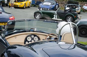 Malcolm Thorne, AC Cobra, Hagley and District Light Car Club meeting, Loton Park Hill Climb, August 2012.