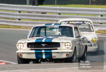 Gregory Thornton, Ford Mustang, HSCC Historic Touring Cars Race, 2016 Gold Cup, Oulton Park.
