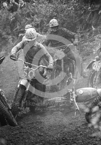 Bikes on the hill at Hawkstone Park, August 1968.
