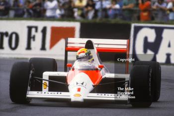 Ayrton Senna, McLaren MP4/5, Honda V10, British Grand Prix, Silverstone, 1989.
