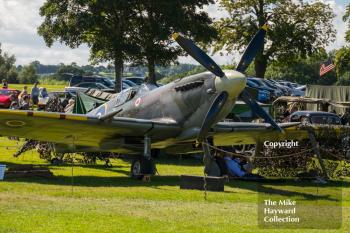 WW2 spitfire at the 2016 Gold Cup, Oulton Park.
