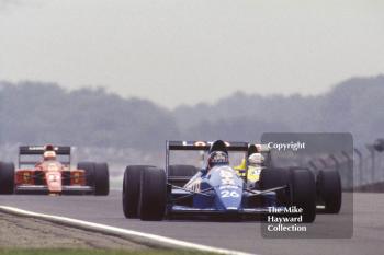 Olivier Grouillard, Ligier JS33, Cosworth V8, British Grand Prix, Silverstone, 1989.
