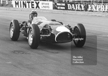 Innes Ireland demonstrates the Ferguson P99, Silverstone, 1969 British Grand Prix.
