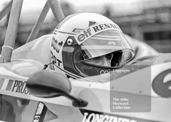 Alain Prost, Renault Elf RE30, Silverstone, British Grand Prix 1981.
