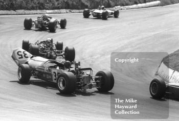 Jacques Lafitte, Winfield Racing Martini MW4, with damaged nose cone at Shaw's Hairpin, Guards Formula 3 Trophy, Mallory Park, June 1969.
