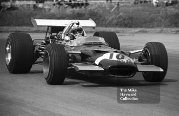 Jo Siffert, Rob Walker Lotus 49B, Silverstone, 1969 British Grand Prix.

