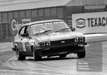 Gordon Spice, Ford Capri Mk 3, Tricentrol British Saloon Car Race, Donington Park, 1979
