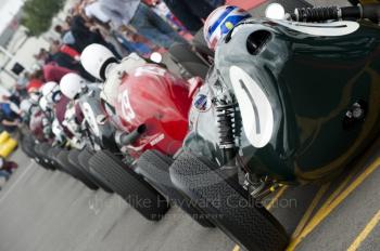 Lotus 16 of Philip Walker lines up in the paddock, Silverstone Classic 2010