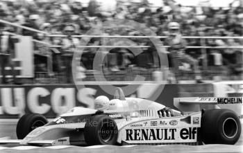 Rene Arnoux, Renault RS10, Silverstone, British Grand Prix 1979.
