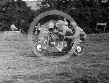 Sidecar flat out, Kinver, Staffordshire, 1964.