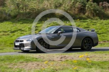 Tony Bunker, Nissan GTR, Hagley and District Light Car Club meeting, Loton Park Hill Climb, September 2013.