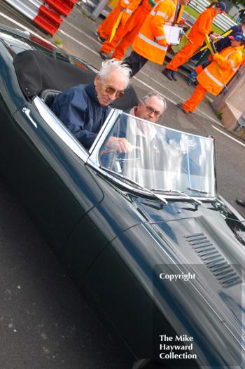 Roy Salvadori, left, and Jack Brabham, Jaguar E type, Oulton Park Gold Cup meeting 2004.