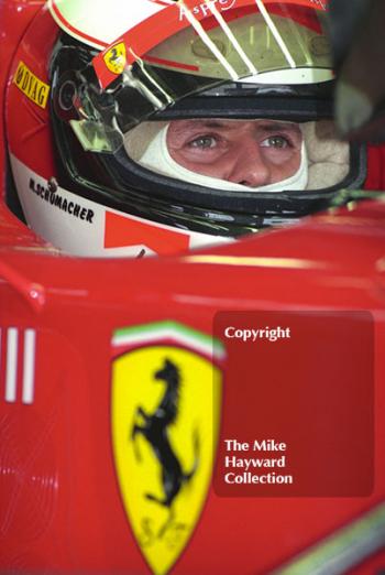 Michael Schumacher, Ferrari F310, Silverstone, British Grand Prix 1996.

