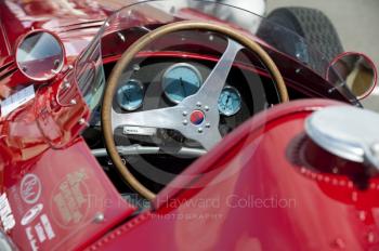 Maserati 250F cockpit, Silverstone Classic, 2010