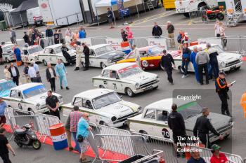 Christopher Sanders, Lotus Cortina (77), John Fitzpatrick Trophy for Under 2 Litre Touring Cars, 2016 Silverstone Classic.
