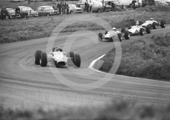 Roy Pike, Charles Lucas Titan, leads at Cascades Bend, Oulton Park, BRSCC Â£1000 1967.
