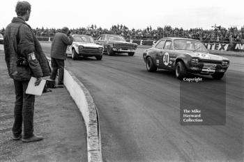 Frank Gardner, Alan Mann Ford Escort, Silverstone, British Grand Prix meeting 1969.
