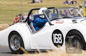 Cliff Mckinnon, Triumph TR3A, Chateau Impney Hill Climb 2015.
