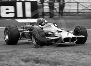 Graham Hill, Roy Winkelmann Lotus 59B, Oulton Park Gold Cup 1969.
