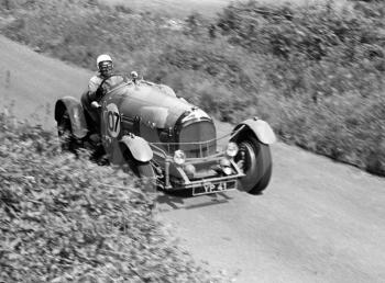 Bentley at speed, YP 41, Shelsley Walsh Hill Climb June 1970. 