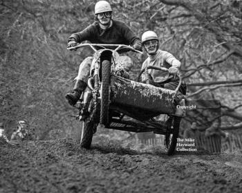 P Cooper, Flower Power 500, ACU British Scramble Sidecar Drivers Championship, Hawkstone Park, 1969.