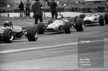 Chris Craft, Tenco 68, Tim Schenken, Chevron B9, Peter Westbury, Brabham BT21B, 1968 Martini Trophy, Silverstone.
