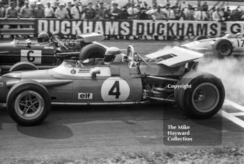 Jackie Stewart, Matra MS80, and Jacky Ickx, Brabham BT26, Oulton Park Gold Cup 1969.
