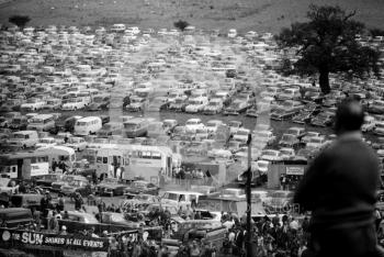 A view of the car park at Hawkstone for the 1965 Motocross Grand Prix, which attracted nearly 32,000 spectators.