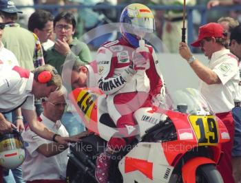 John Kocinski, Marlboro Team Roberts Yamaha, Donington Park, British Grand Prix 1991.