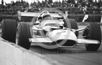 Jochen Rindt, Gold Leaf Team Lotus 49B, Silverstone, 1969 British Grand Prix.
