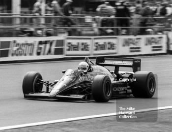 Elio de Angelis, JPS Lotus 97T, British Grand Prix, Silverstone, 1985
