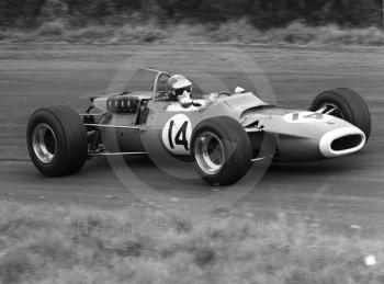 Jean-Pierre Beltoise, Matra Ford MS5-15, exiting Esso Bend, Oulton Park, Guards International Gold Cup, 1967.
